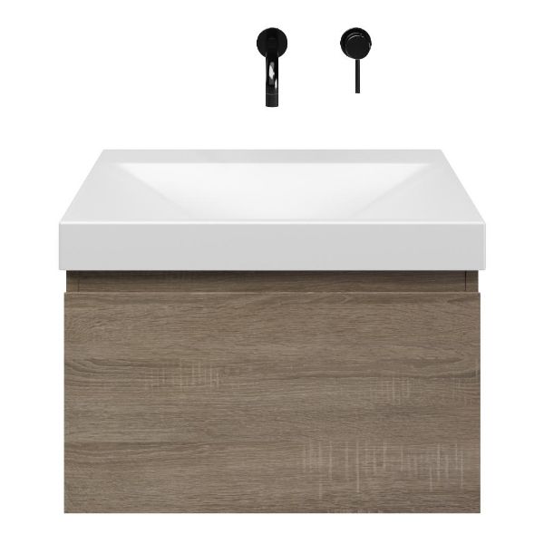 Solo badmeubel 60 cm eiken donker