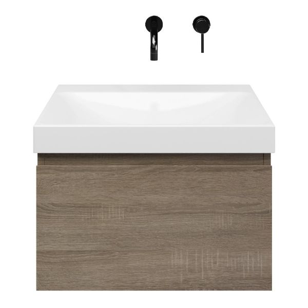 Solo badmeubel 60 cm eiken donker