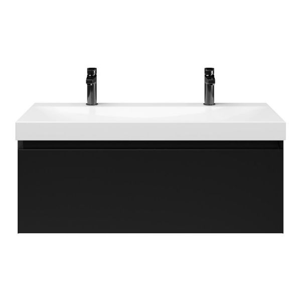 Solo badmeubel 100 cm zwart mat