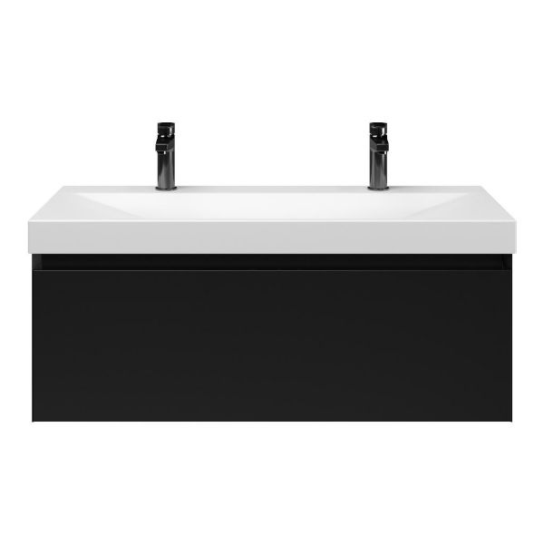 Solo badmeubel 100 cm zwart mat