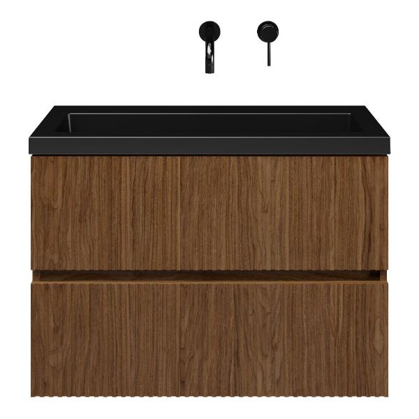 Mezzo badmeubel 80 cm warm noten