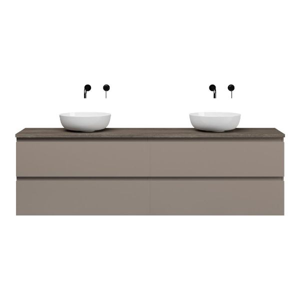 Gisella badmeubel 200 cm hoogglans wit