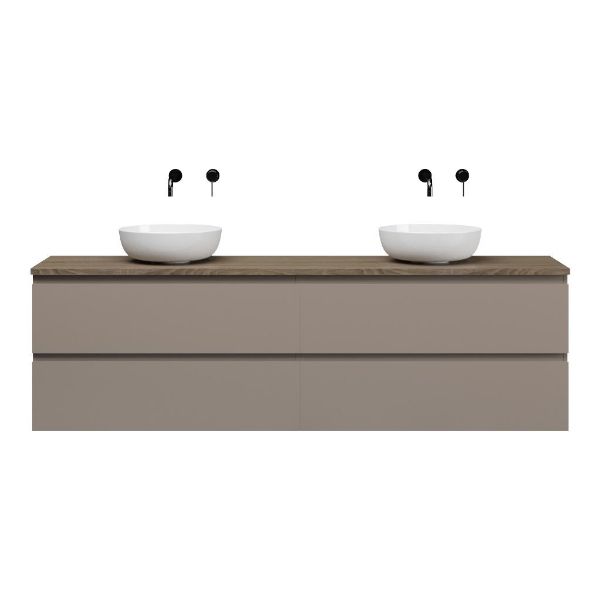 Gisella badmeubel 200 cm taupe
