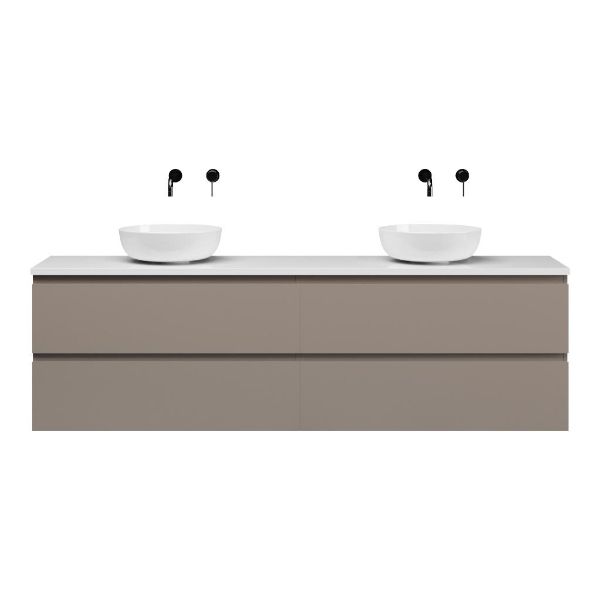 Gisella badmeubel 200 cm taupe