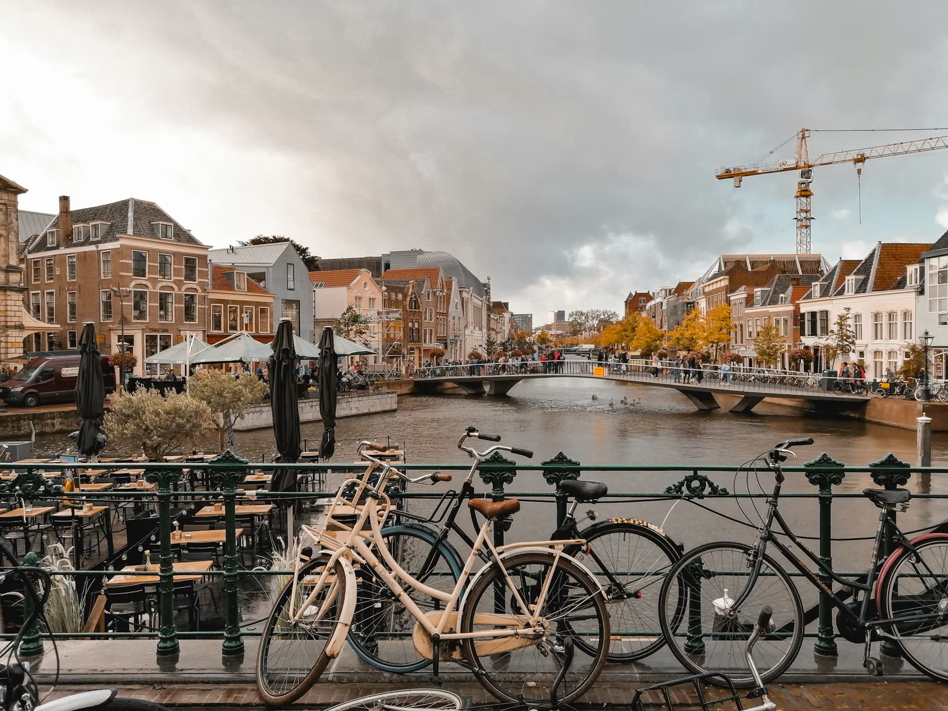 Stadsgezicht van Leiden