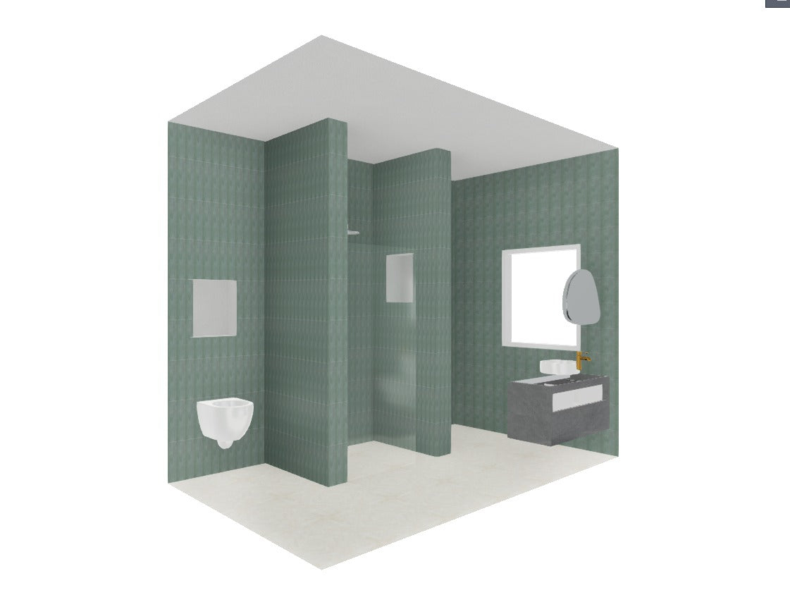 3D-ontwerp van een badkamer waarmee we je verbouwing vooraf visualiseren
